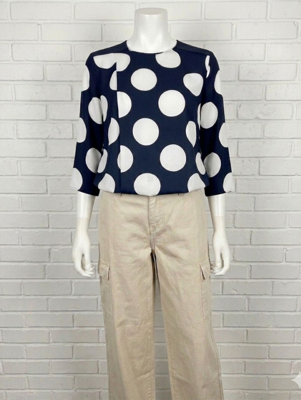 Polka Dot Black and white mango blouse